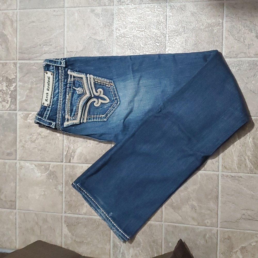 Rock Revival Kai Easy Boot Jean Size 27 - image 1